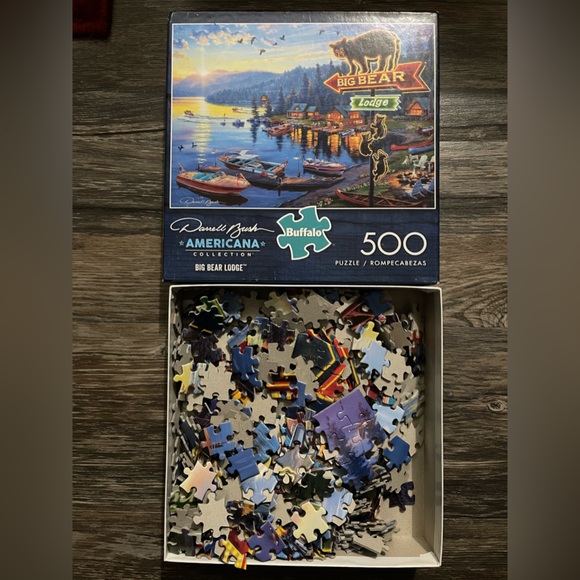 Buffalo Games - Darrell Bush - Big Bear Lodge - 500 Piece Jigsaw Puzzle 🧩 - Picture 3 of 3